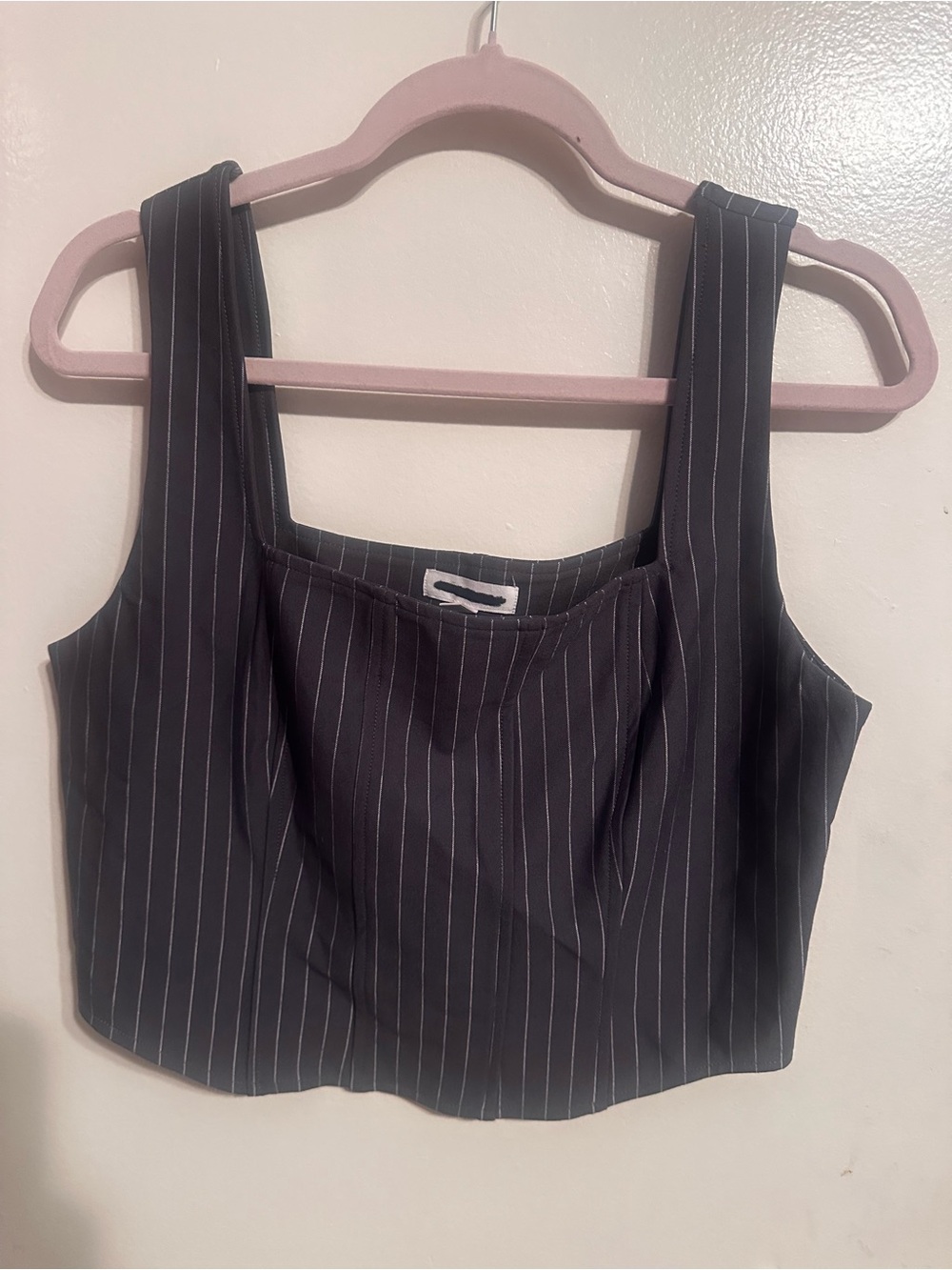 Pinstripe Crop Top